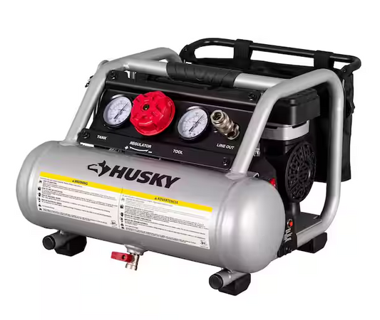 Husky 1 Gal. 135 PSI Portable Electric Quiet Air Compressor