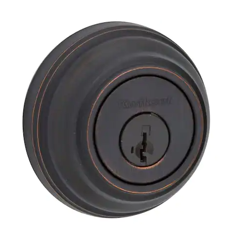 Kwikset Venetian Bronze Double Cylinder Deadbolt featuring SmartKey Security