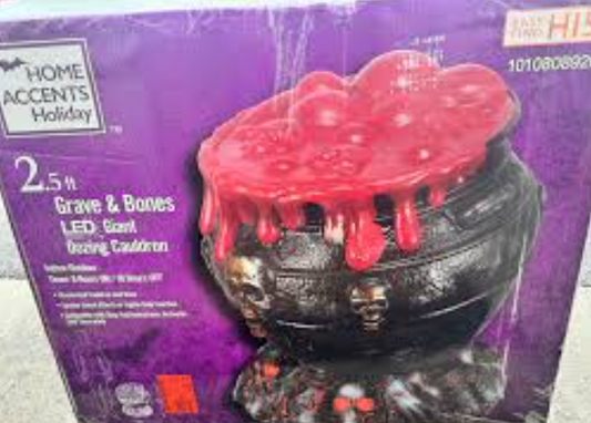 Home Accents Holiday 2.5 ft. Giant LED Oozing Cauldron