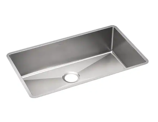 Elkay Crosstown 32in. Undermount 1 Bowl 18 Gauge Stainless Steel Sink Only and No Accessories