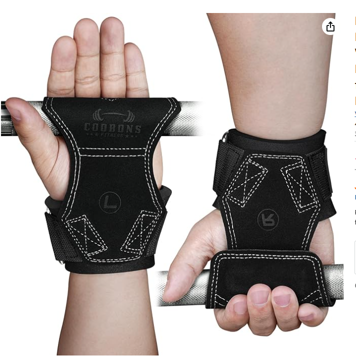 Lifting Wrist Straps for Weightlifting, Double Layer Leather