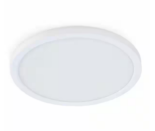 Feit 10.5-Watt Integrated LED Flush Mount 7.5 in. White Round Dimmable Flat Panel Ceiling with Color Change 5CCT