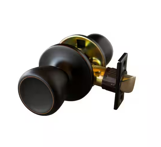 Design House Terrace Oil Rubbed Bronze Passage Hall/Closet Door Knob with Universal 6-Way Latch