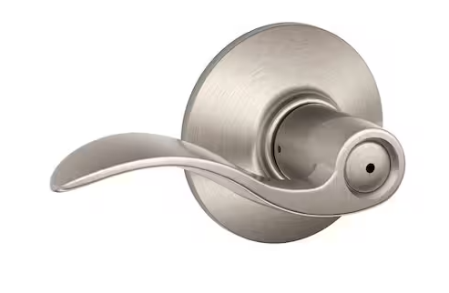 Schlage Accent Satin Nickel Privacy Bed/Bath Door Handle