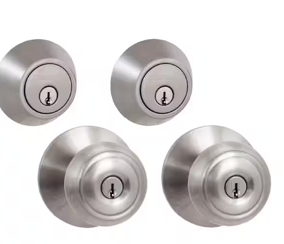 Defiant Hartford Satin Nickel Single Cylinder Keyed Entry Project Pack