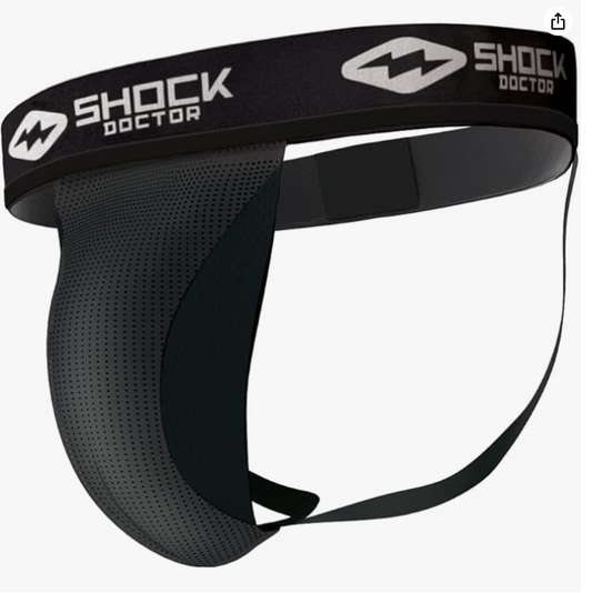 Shock Doctor Men's Standard 219 Athletic Supporter Jockstrap, Black, Adult: Medium
