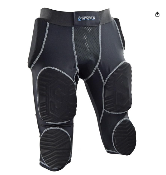 7 Pad Integrated Adult Football Girdle for Men - Flex Thigh Pads - Girdle for Football