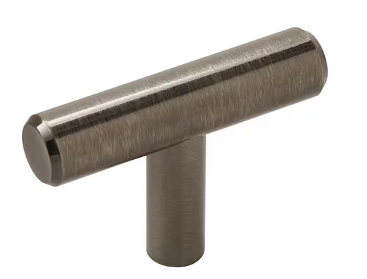 Amerock Bar Pulls 1-15/16 in. (49mm) Modern Gunmetal Bar Cabinet Knob