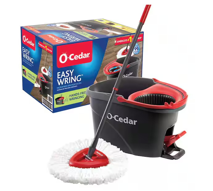 O-Cedar EasyWring Microfiber Spin Mop with Bucket System