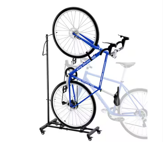 55lbs Capacity Upright Bike Stand Vertical Horizontal Adjustable Bike Storage Rack Bicycle Floor Parking Rack