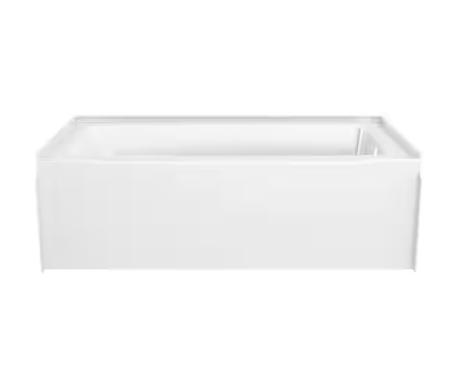 Delta Classic 500 60 in. x 32 in. Alcove Deep Soaking Bathtub with Right Drain in High Gloss White