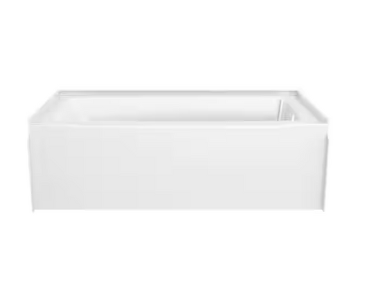 Delta Classic 500 60 in. x 32 in. Alcove Deep Soaking Bathtub with Right Drain in High Gloss White