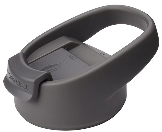 HYDRO CELL Wide Mouth Water Bottle Cap (Gray - Sports Cap w/Straw (64oz))