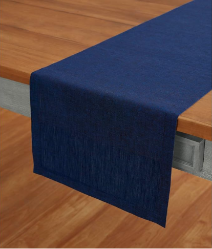 Solino Home Linen Royal Blue Table Runner 14x72" Long - Athena