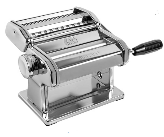 MARCATO Made in Italy Atlas 150 Classic Manual Pasta Maker Machine, Chrome Steel