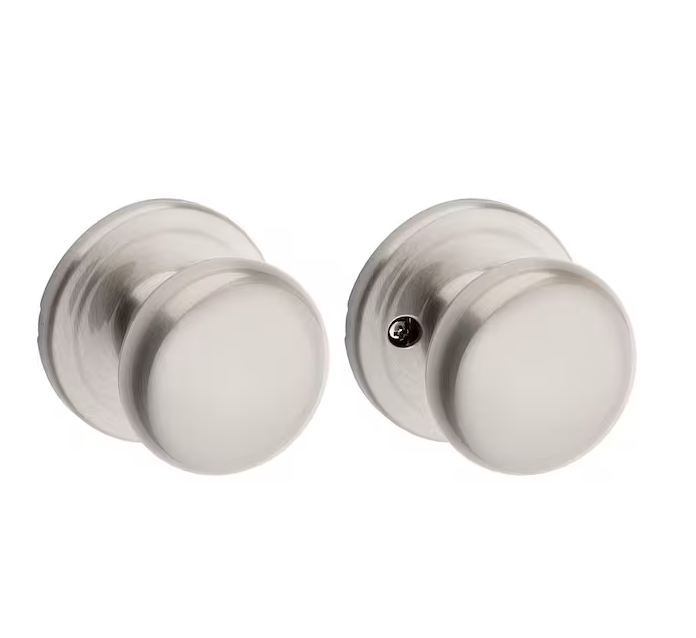 Kwikset Juno Satin Nickel Passage Hall/Closet Door Knob with Microban Antimicrobial Technology