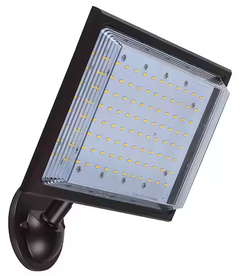 Defiant 1-Light Integrated LED Bronze Dusk to Dawn Outdoor Area/Security Floodlight