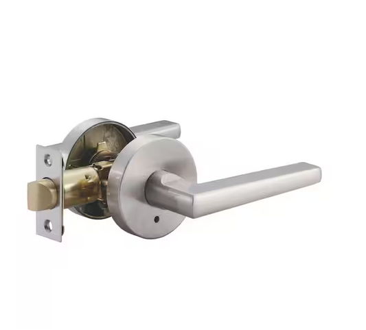 TOLEDO Tarragona Satin Nickel Plated Privacy Bed/Bath Door Handle Set