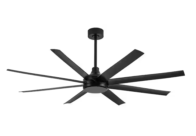 Breezary Melissa 65 in. 6 Fan Speeds Ceiling Fan in Black with Remote Control Included