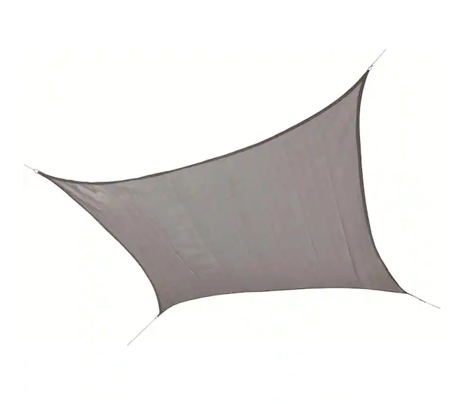 Vigoro 12 ft. x 12 ft. Stone Gray Square Shade Sail