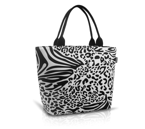 Women Lunch Tote, Insulated Leakproof Cooler Bag, Leopard Print
