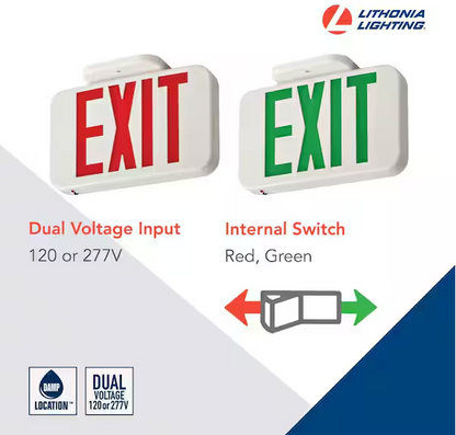 Lithonia Lighting Contractor Select Integrated LED White Exit Sign