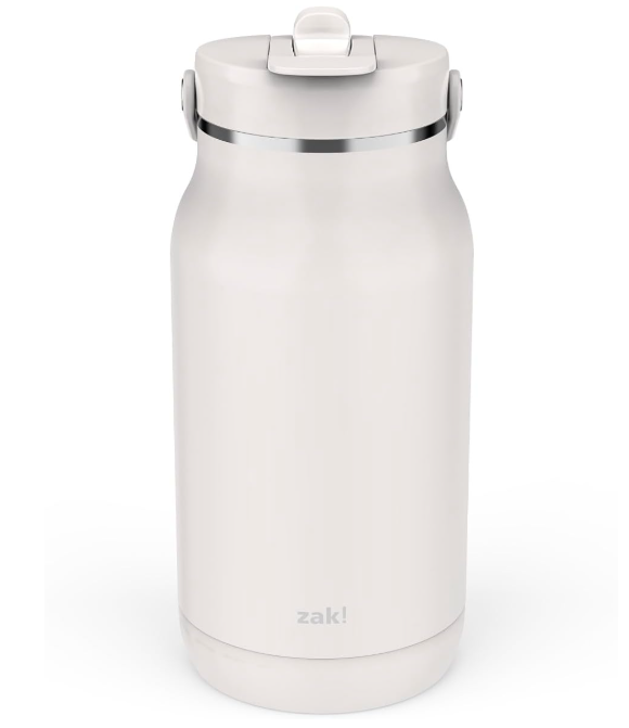 Zak Designs Harmony 64oz Water Bottle Recycled Stainless Steel Linen White