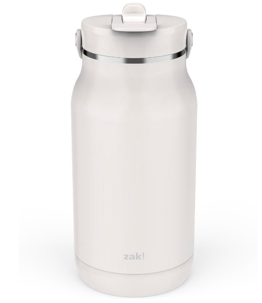 Zak Designs Harmony 64oz Water Bottle Recycled Stainless Steel Linen White