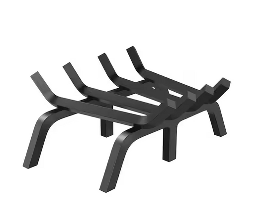 Fireplace Log Grate 18 in. Heavy-Duty Fireplace Grate Solid Powder-coated Steel Bars Log Firewood Burning Rack Holder