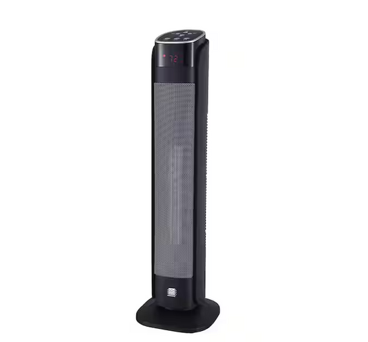 Warmwave 1,500-Watt Deluxe Digital 30 in. Ceramic Portable Electric Tower Heater with Remote Control