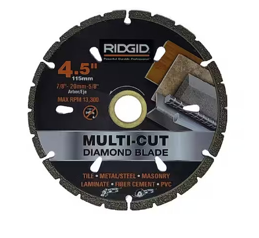 RIDGID 4.5 in. Diamond Multi-Cutting Blade