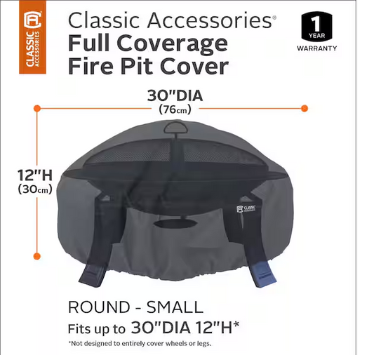 Small Round Full Coverage Fire Pit Cover
