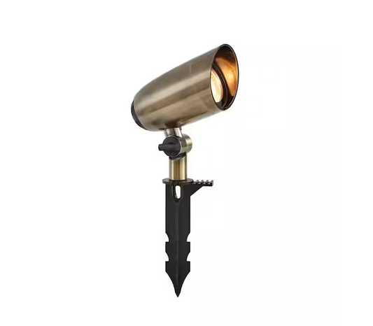 CE 740 Lumen Low Voltage 12-Volt Gunmetal Brass LED Spotlight with Adjustable Light Color