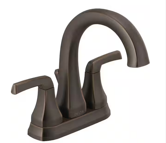 Delta Portwood 4 in. Centerset 2-Handle Bathroom Faucet in Venetian Bronze