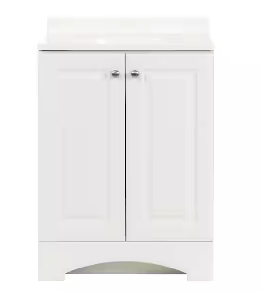 Glacier Bay 25 in. W x 19 in. D x 35 in. H Single Sink Freestanding