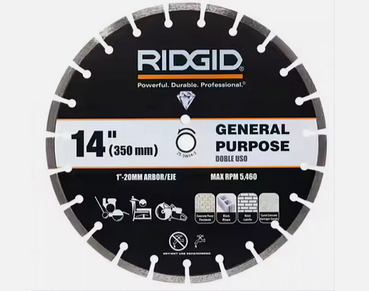 Ridgid General Purpose Cutting Segmented Rim Diamond Blade