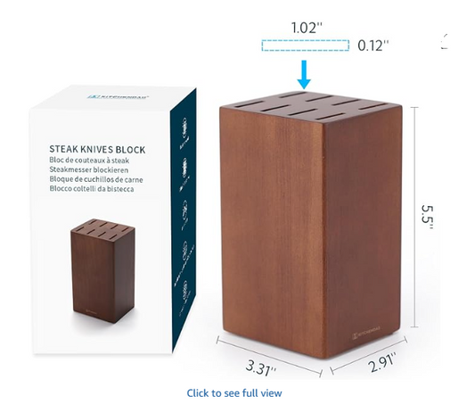 5.5“ Steak Knife Block Holder without Knives with 8 Slots