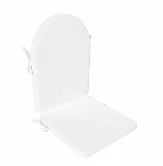 Westin Outdoor Addison 1 Piece 20.3 in. x 47 in. Beige Outdoor Patio Adirondack Chair Seat Pillow Cushion in White