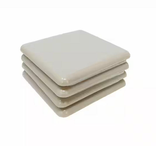 Everbilt 2-1/2 in. Beige Square Self-Adhesive Plastic Heavy Duty Furniture Slider Glides for Carpeted Floors (4-Pack)