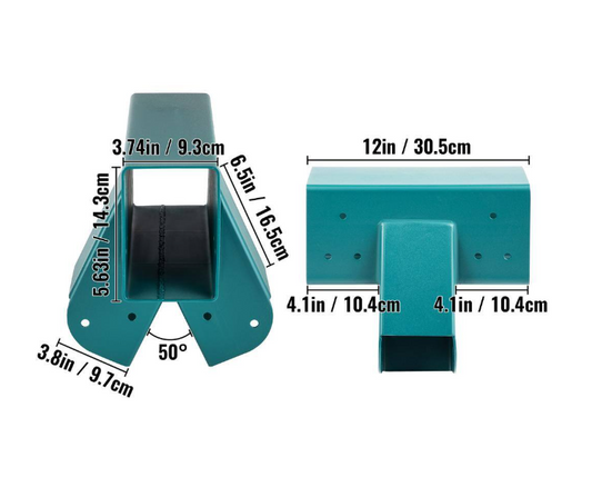 Vevor 12 in. Swing Set Bracket A-Frame Construction Swing Set Hardware Iron Material Green Middle Bracket Swing Set Kit