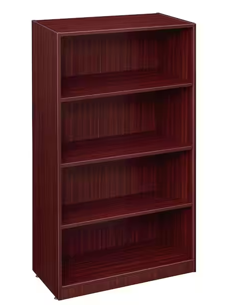 Regency Magons 47 in. Mahogany Wood 4-shelf Standard Bookcase with Adjustable Shelves