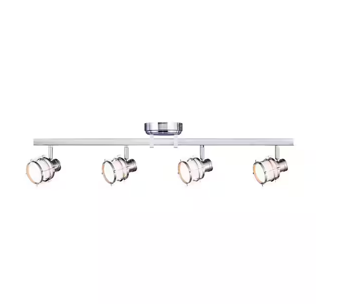 Hampton Bay 4-Light Pewter Integrated LED Track Lighting Fixture