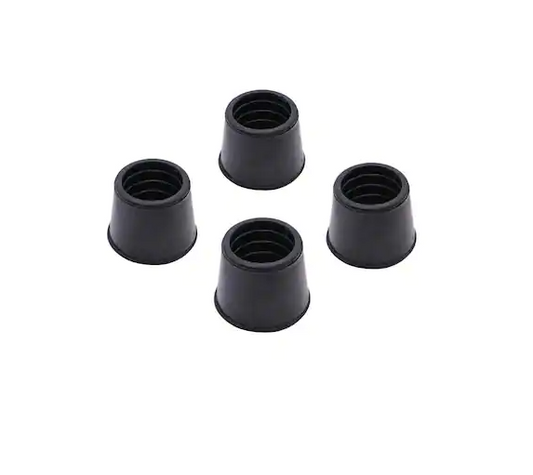 Everbilt 7/8 in. Black Rubber Leg Caps for Table, Chair, and Furniture Leg Floor Protection (4-Pack)