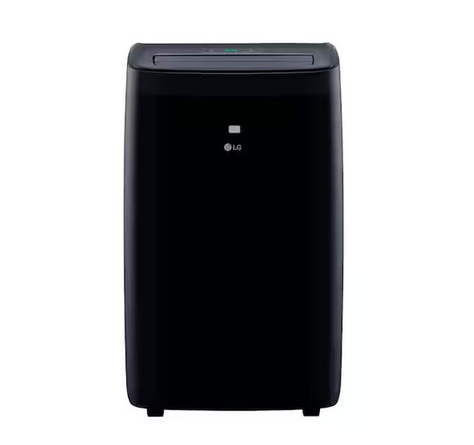 LG 10,000 BTU (14,000 BTU ASHRAE) 115V Portable Air Conditioner Cools 450 Sq. Ft. with Heater, Dehumidifier, Wi-Fi in Black