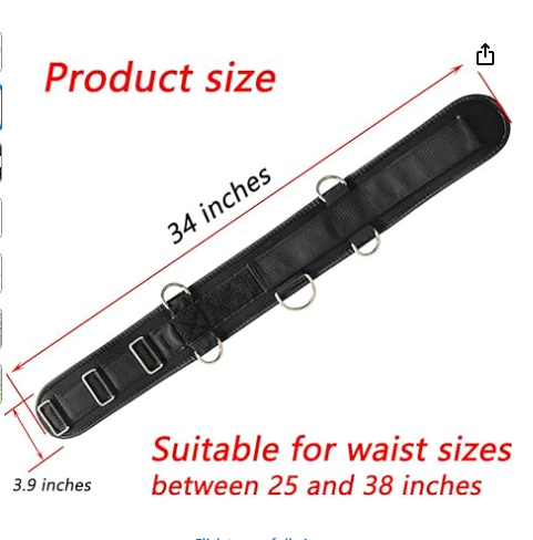 Fitness Resistance Belt Multi Functional Fitness Belt with 5 Rings for Weight Training