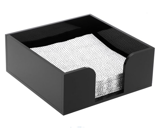 Sumnacon Square Acrylic Napkin Holder - Stylish Black Cocktail Napkin Holder