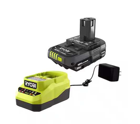 ONE+ 18V Lithium-Ion 2.0 Ah Compact Battery and Charger Starter Kit