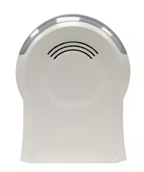 Hampton Bay Wireless Battery Operated Tabletop Doorbell Kit with LED Strobe Light and Wireless Push Button, White