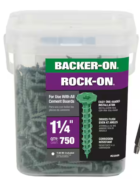 Backer-on #9 x 1-1/4 in. Star Drive Serrated Head Cement Board Screws (750-Pack)