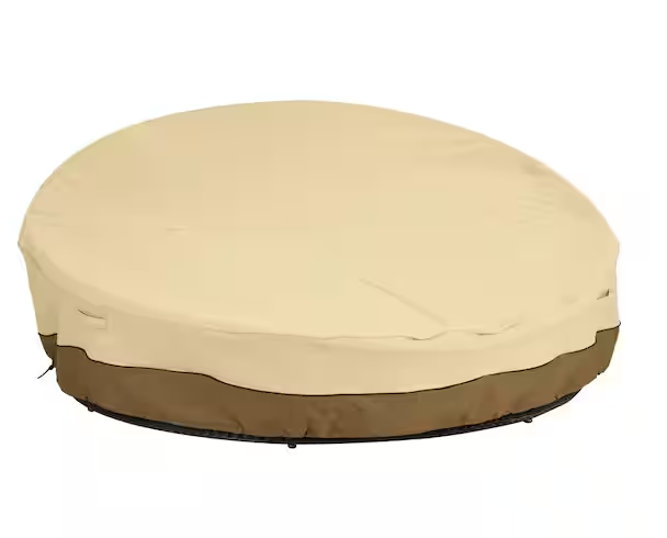 Veranda 65 in. L x 65 in. W x 33 in. H Round Daybed Cover